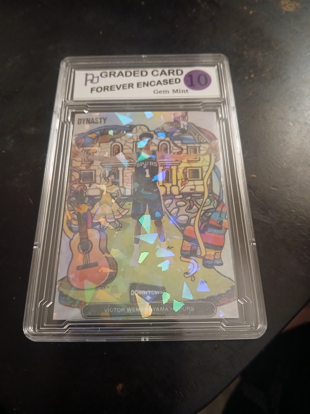 Victor Wembayama Downtown Rookie Graded Gem Mint 10 Holographic By Dynasty